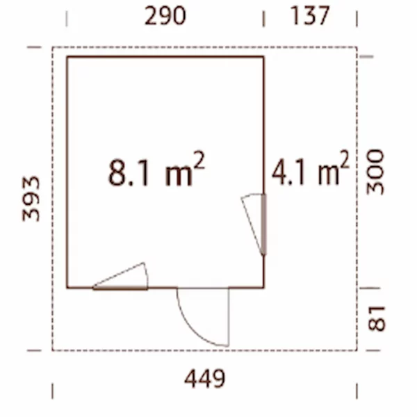 medidas de la casa moderna 125-8,1+4,1