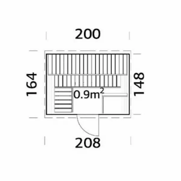medidas de la sauna 173-0,9