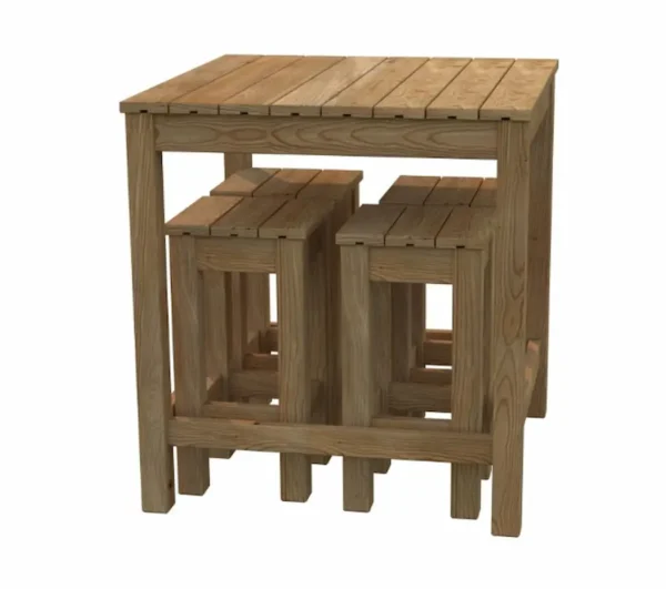 Conjunto mesa y taburetes - Image 3