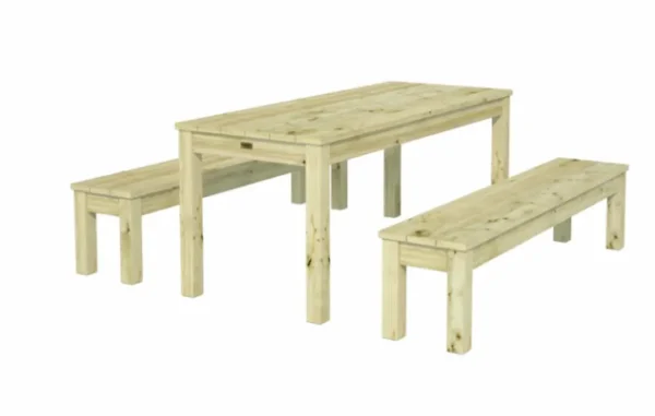 Mesa con 2 bancos