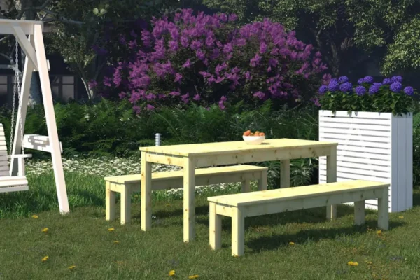 Mesa con 2 bancos - Image 3